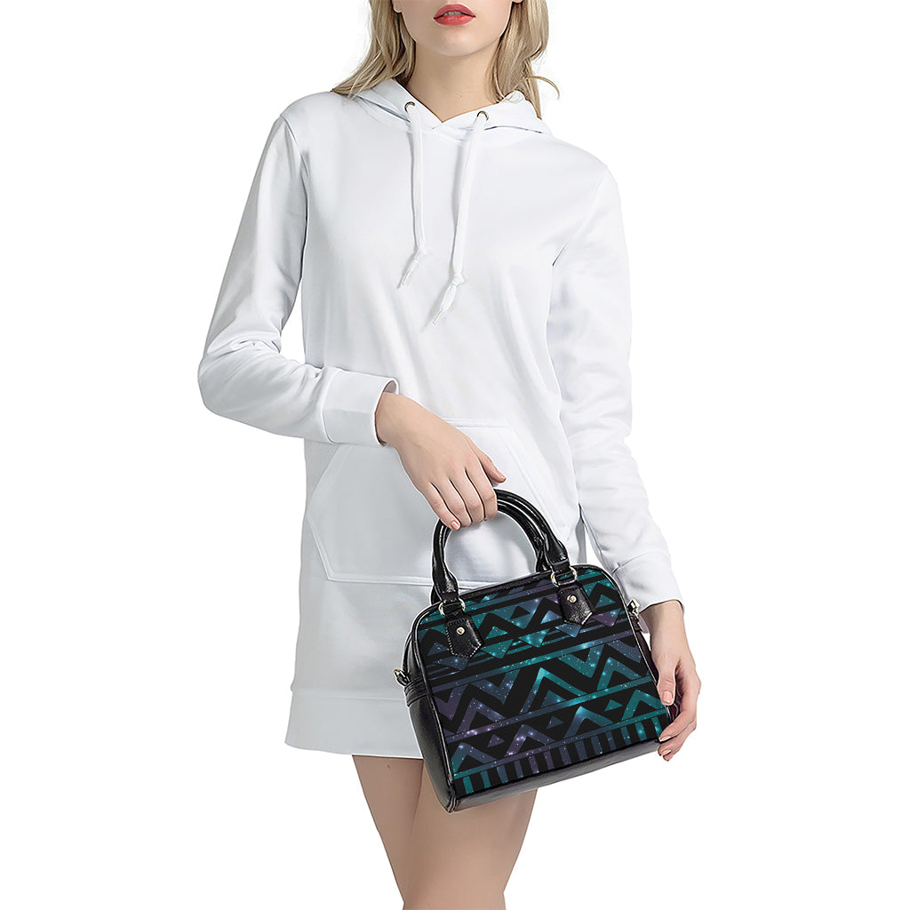 Aztec Tribal Galaxy Pattern Print Shoulder Handbag
