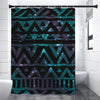 Aztec Tribal Galaxy Pattern Print Shower Curtain