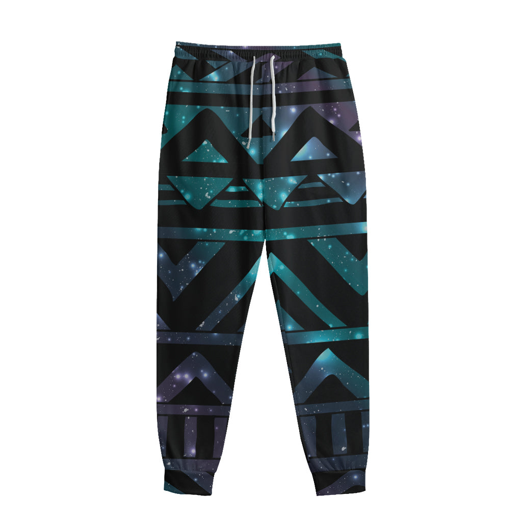 Aztec Tribal Galaxy Pattern Print Sweatpants