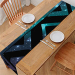 Aztec Tribal Galaxy Pattern Print Table Runner