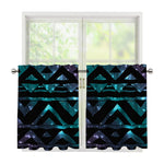 Aztec Tribal Galaxy Pattern Print Tier Curtains