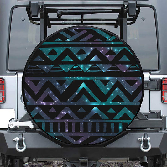 Aztec Tribal Galaxy Pattern Print Tire Cover