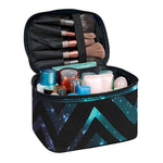 Aztec Tribal Galaxy Pattern Print Travel Makeup Bag