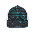 Aztec Tribal Galaxy Pattern Print White Mesh Trucker Hat