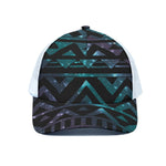 Aztec Tribal Galaxy Pattern Print White Mesh Trucker Cap