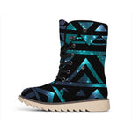 Aztec Tribal Galaxy Pattern Print Winter Boots