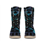 Aztec Tribal Galaxy Pattern Print Winter Boots