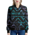Aztec Tribal Galaxy Pattern Print Women's Bomber Jacket