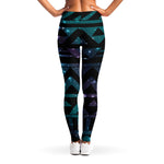 Aztec Tribal Galaxy Pattern Print Women's Leggings