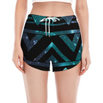 Aztec Tribal Galaxy Pattern Print Women's Split Running Shorts
