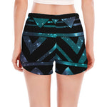 Aztec Tribal Galaxy Pattern Print Women's Split Running Shorts