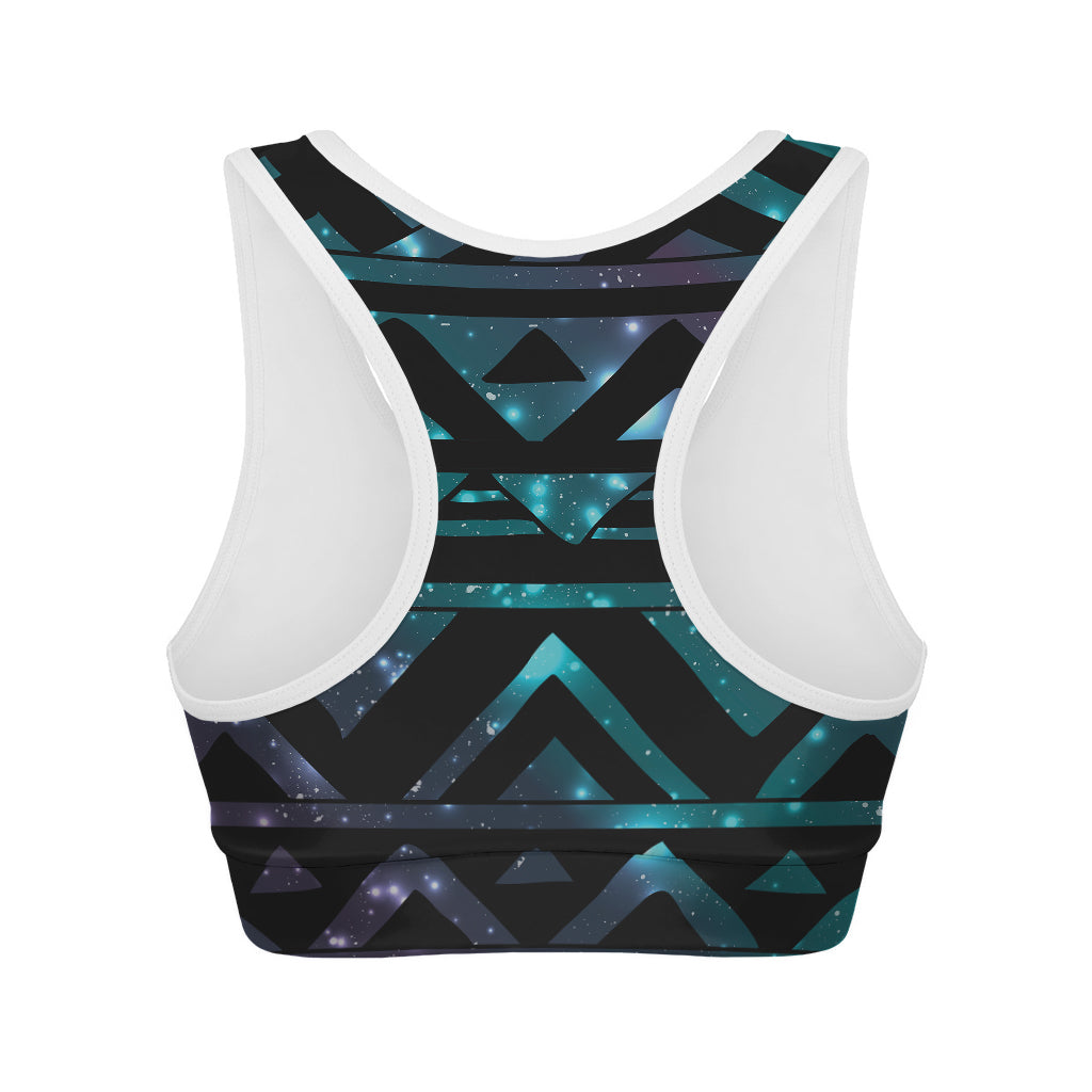 Aztec Tribal Galaxy Pattern Print Women's Sports Bra
