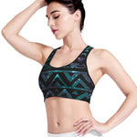 Aztec Tribal Galaxy Pattern Print Women's Sports Bra
