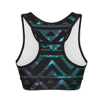 Aztec Tribal Galaxy Pattern Print Women's Sports Bra