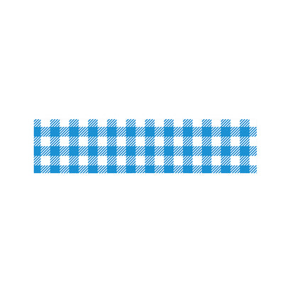 Azure Blue And White Gingham Print Bed Runner