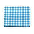 Azure Blue And White Gingham Print Bifold Wallet