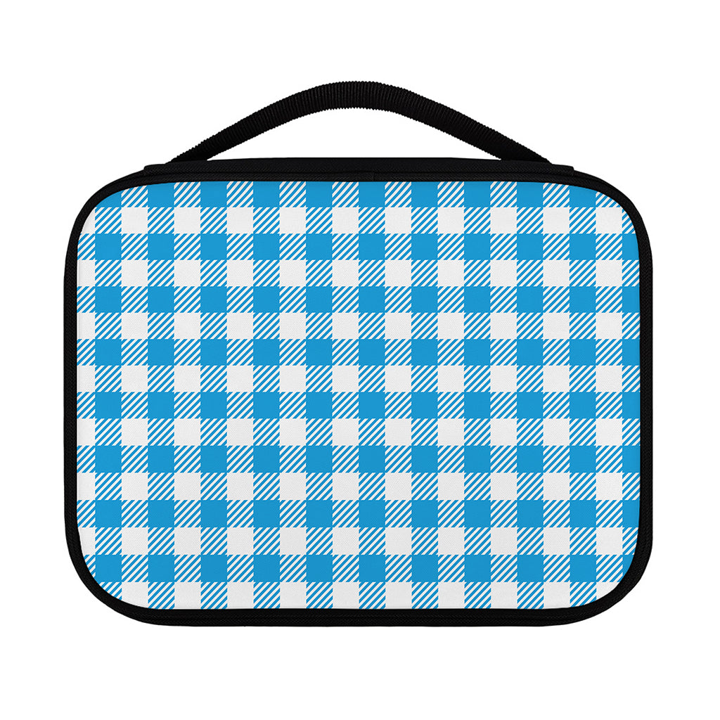 Azure Blue And White Gingham Print Classic Bible Case
