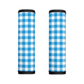 Azure Blue And White Gingham Print Handle Covers
