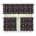 Baby Axolotl Pattern Print 3 Piece Kitchen Curtains