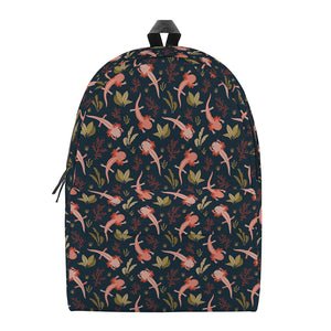 Baby Axolotl Pattern Print Backpack