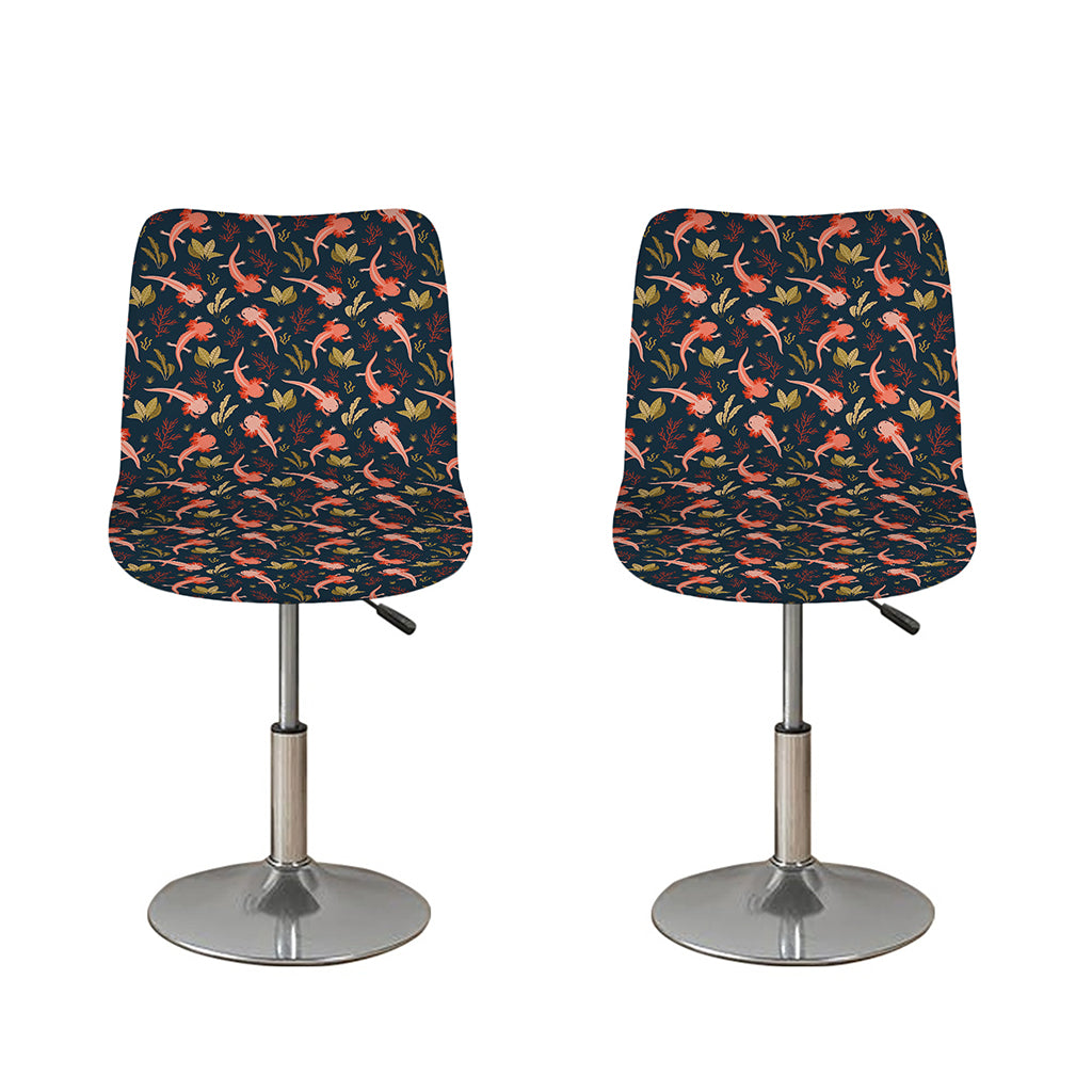 Baby Axolotl Pattern Print Bar Stool Covers