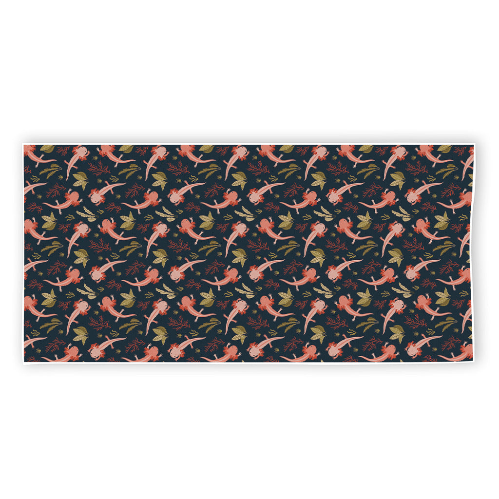 Baby Axolotl Pattern Print Beach Towel