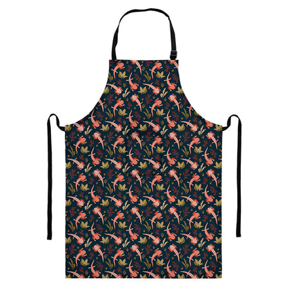 Baby Axolotl Pattern Print Bib Apron With Pocket