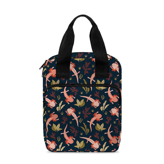 Baby Axolotl Pattern Print Bible Tote Bag