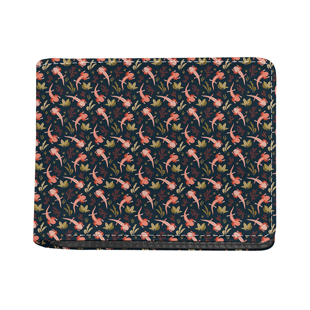 Baby Axolotl Pattern Print Bifold Wallet