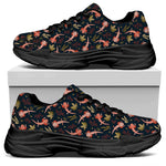 Baby Axolotl Pattern Print Black Chunky Shoes