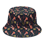 Baby Axolotl Pattern Print Bucket Hat