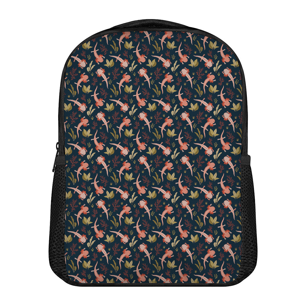 Baby Axolotl Pattern Print Casual Backpack