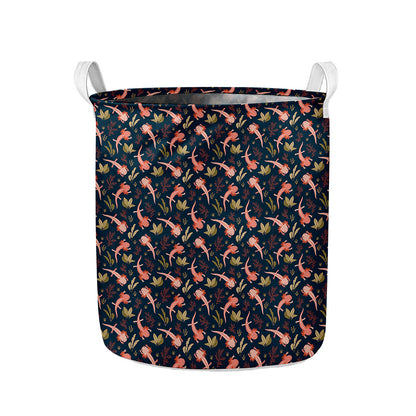 Baby Axolotl Pattern Print Collapsible Laundry Basket