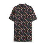 Baby Axolotl Pattern Print Cotton Hawaiian Shirt