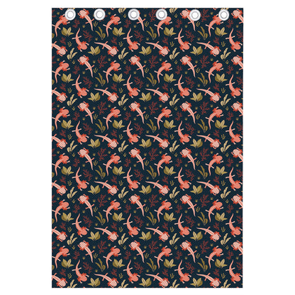 Baby Axolotl Pattern Print Curtain