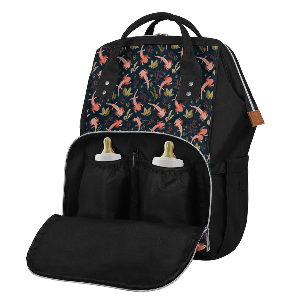 Baby Axolotl Pattern Print Diaper Bag