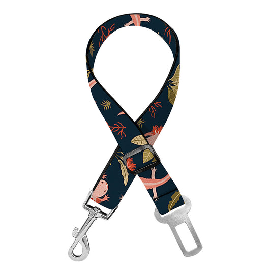Baby Axolotl Pattern Print Dog Seat Belt