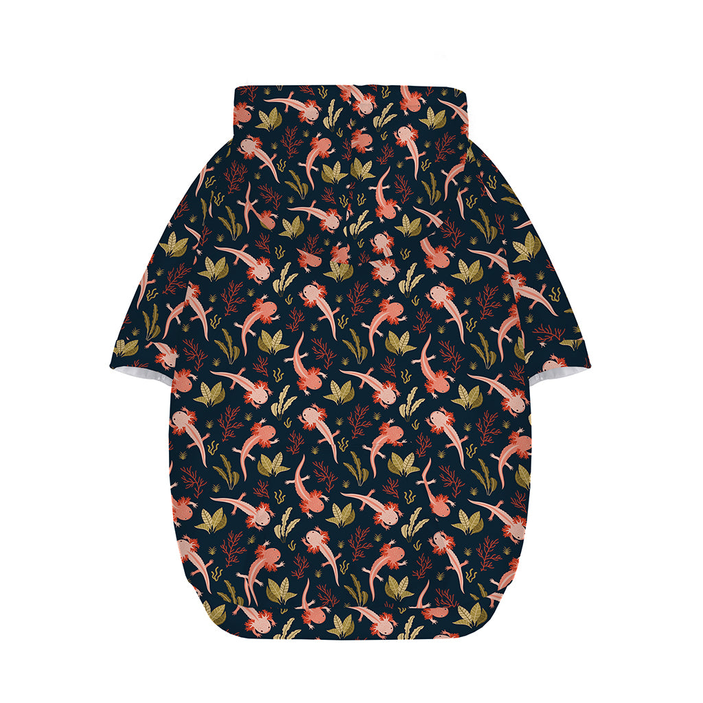 Baby Axolotl Pattern Print Dog Zip Up Hoodie