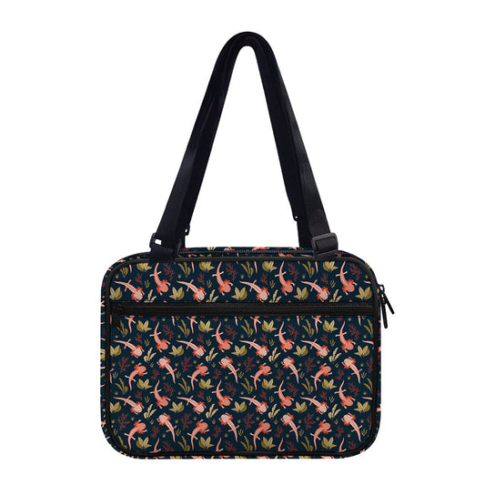 Baby Axolotl Pattern Print Double Strap Bible Bag
