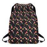 Baby Axolotl Pattern Print Drawstring Backpack