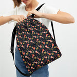 Baby Axolotl Pattern Print Drawstring Backpack
