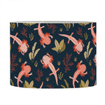 Baby Axolotl Pattern Print Drum Lamp Shade