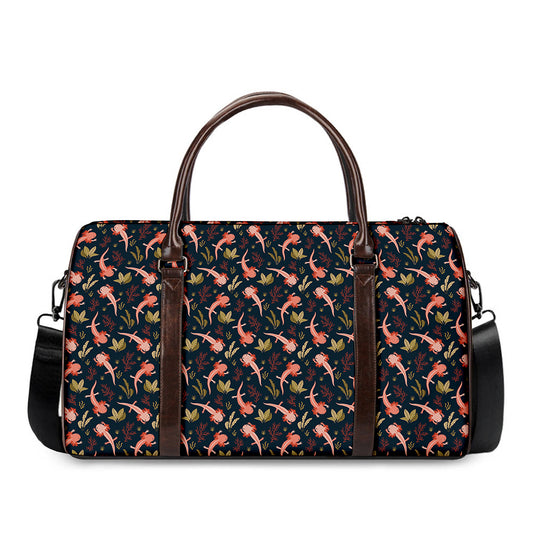 Baby Axolotl Pattern Print Duffle Bag