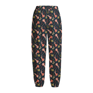 Baby Axolotl Pattern Print Fleece Lined Knit Pants