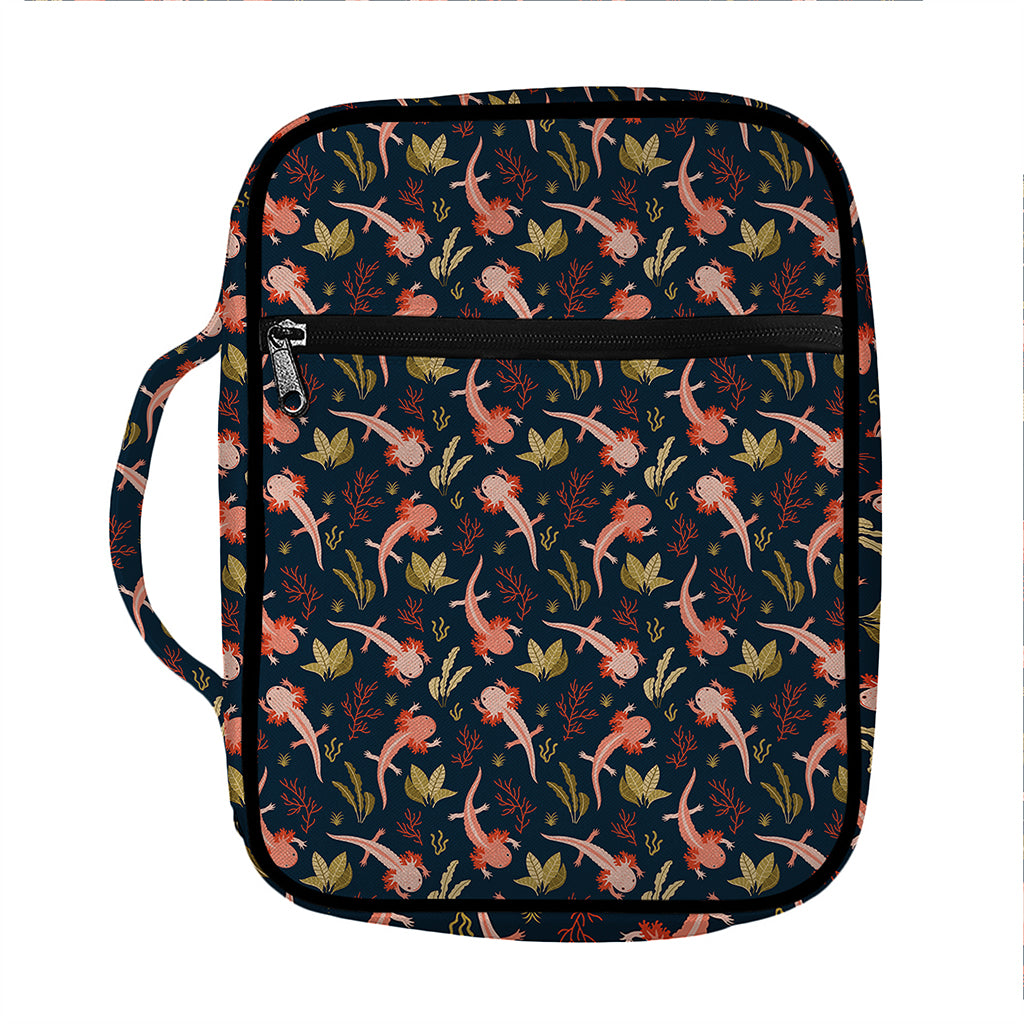 Baby Axolotl Pattern Print Front Pocket Bible Bag