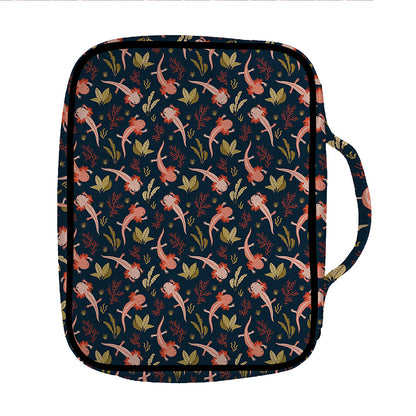 Baby Axolotl Pattern Print Front Pocket Bible Bag
