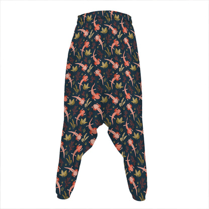 Baby Axolotl Pattern Print Hammer Pants