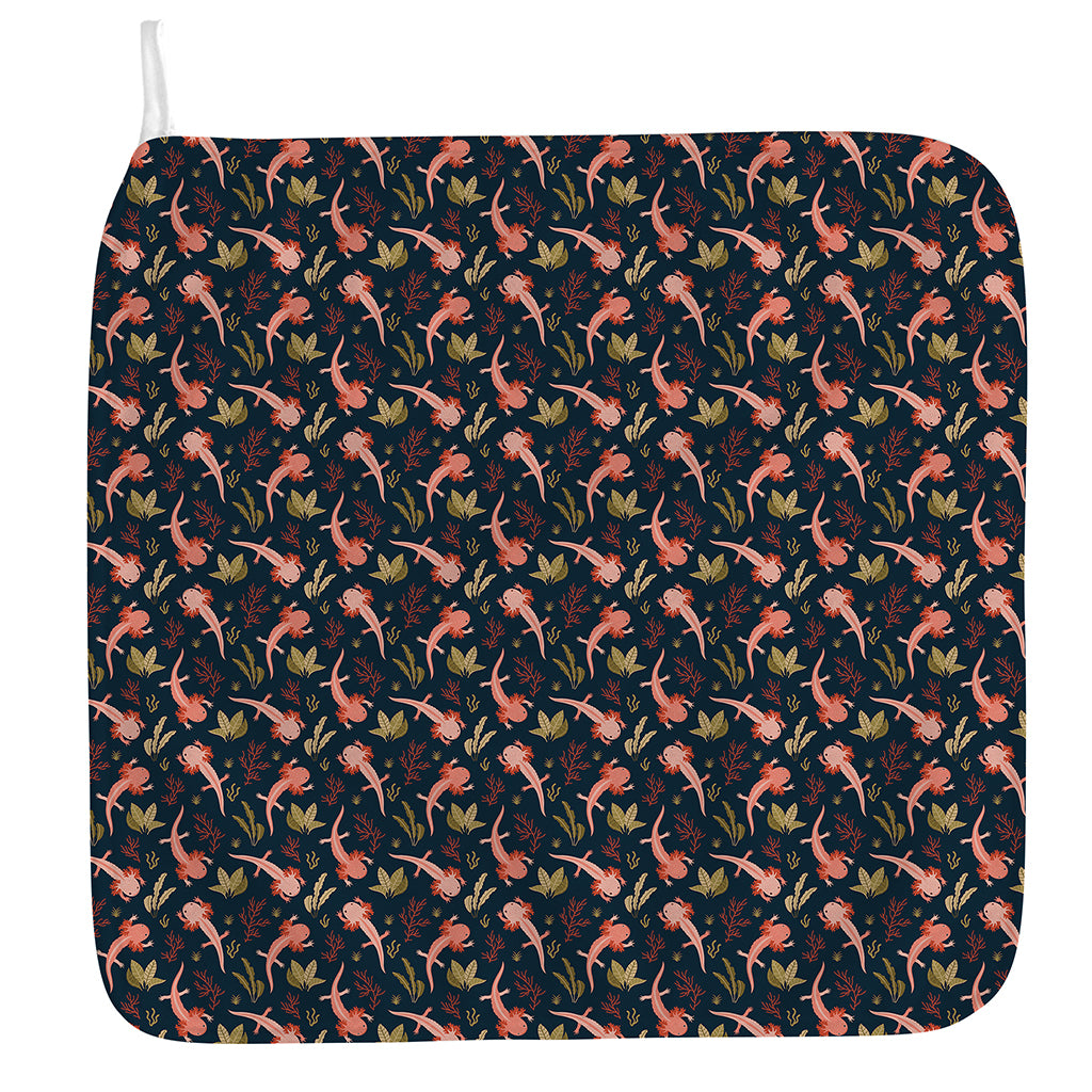 Baby Axolotl Pattern Print Hand Towel