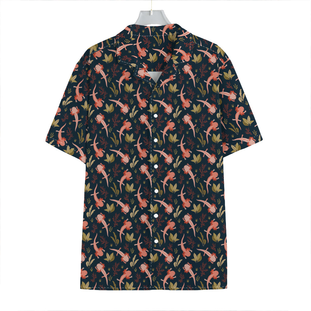 Baby Axolotl Pattern Print Hawaiian Shirt