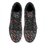 Baby Axolotl Pattern Print High Top Leather Sneakers